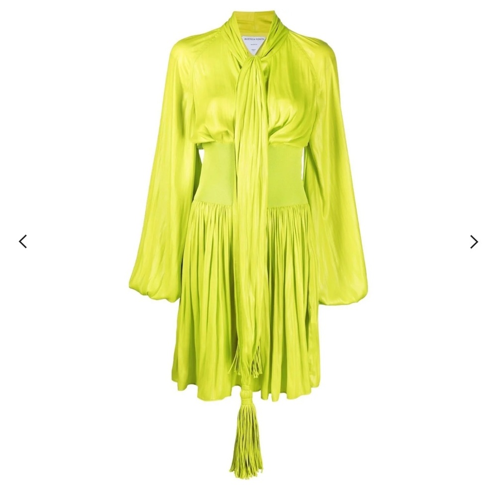 NWT Bottega Veneta Lime Green Women's Dress - Picture 5 of 8